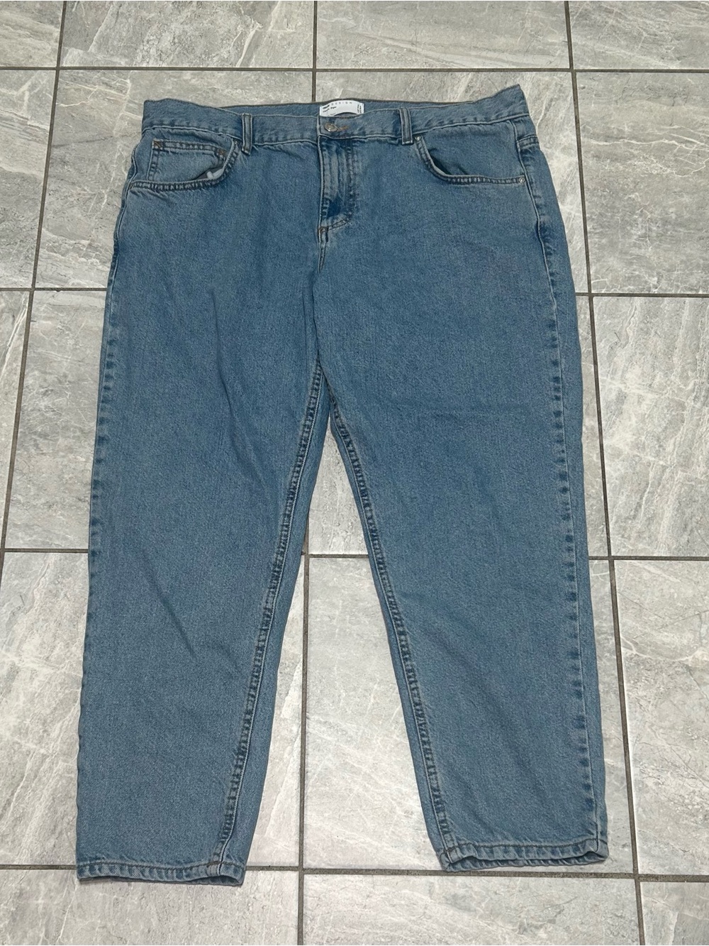 ASOS Design Classic Rigid Tapered Jeans Mens 38x30 Light Wash Denim